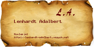 Lenhardt Adalbert névjegykártya