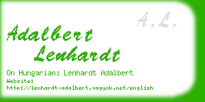 adalbert lenhardt business card
